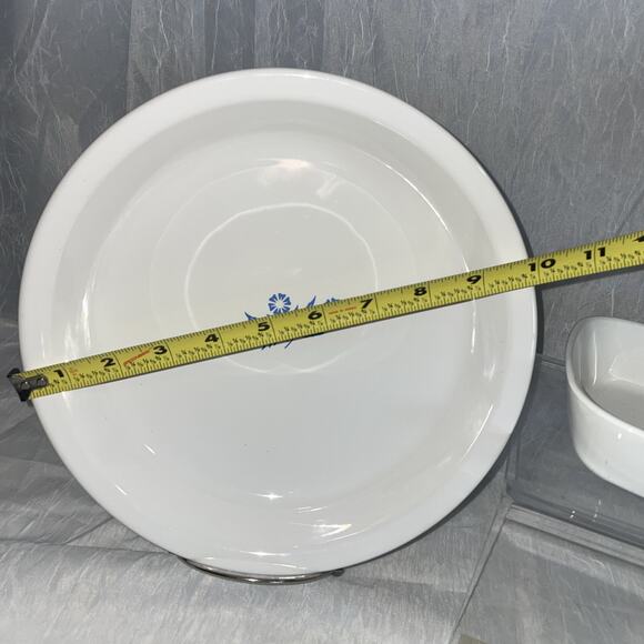 Corning Ware Pie Plate Blue Cornflower 9" P-309 & P-41 Petite Casserole VTG/EUC - Picture 4 of 6